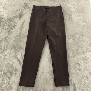 Eileen Fisher Ponte Stretch Knit Pants Womens S Brown Straight Leg Pull On